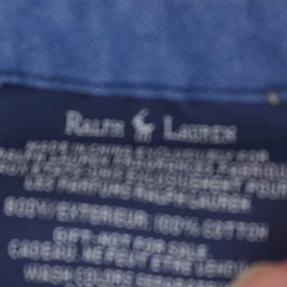 Vintage Ralph Lauren Fragrances Navy Bathing/Swimming 100% Cotton Towel - Picture 7 of 10